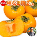 【ふるさと納税】【先行予約】【訳あり】まーくん家のたねなし柿 2kg 《2025年9月下旬-10月末頃出荷》 かき 種なし きただ農園まーくん家 和歌山県 紀の...