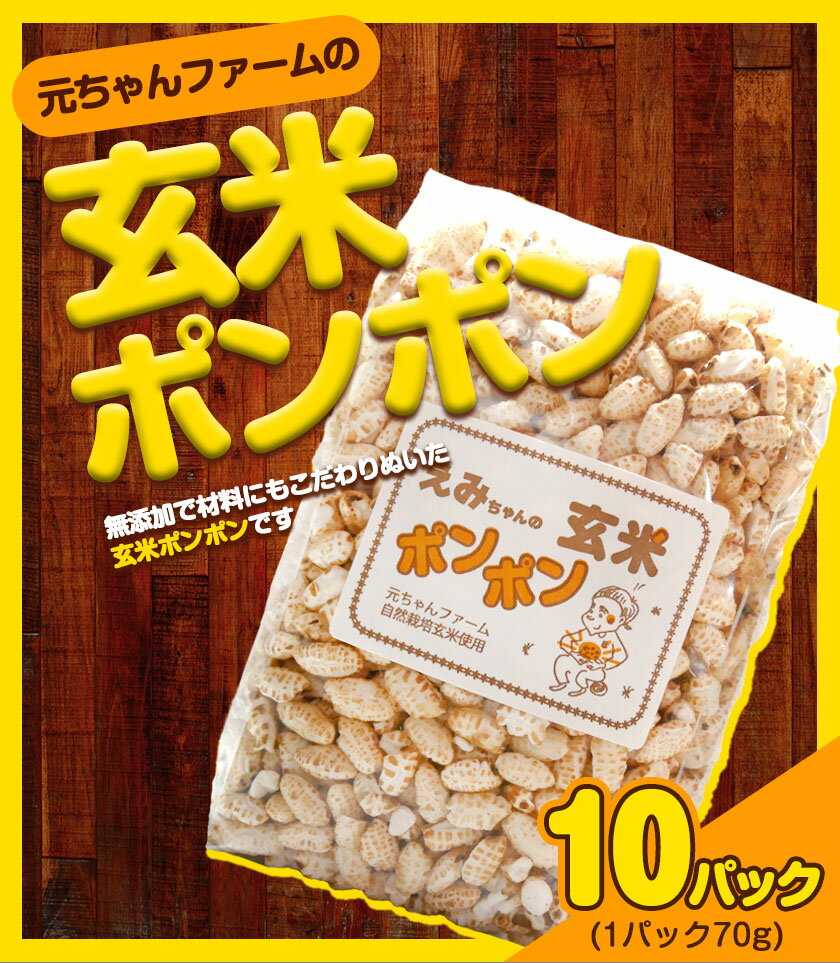 【ふるさと納税】玄米ポンポン 元ちゃんファーム《90日以内に出荷予定(土日祝除く)》 和歌山県 紀の川市 玄米 菓子 送料無料