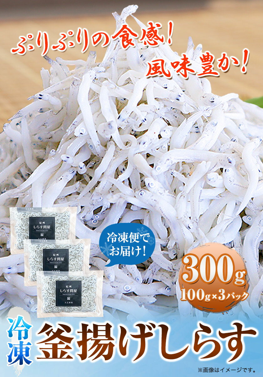 【ふるさと納税】冷凍釜揚げしらす300g 大五水産 《30日以内に出荷予定(土日祝除く)》 和歌山県 紀の川市 しらす 釜揚げしらす