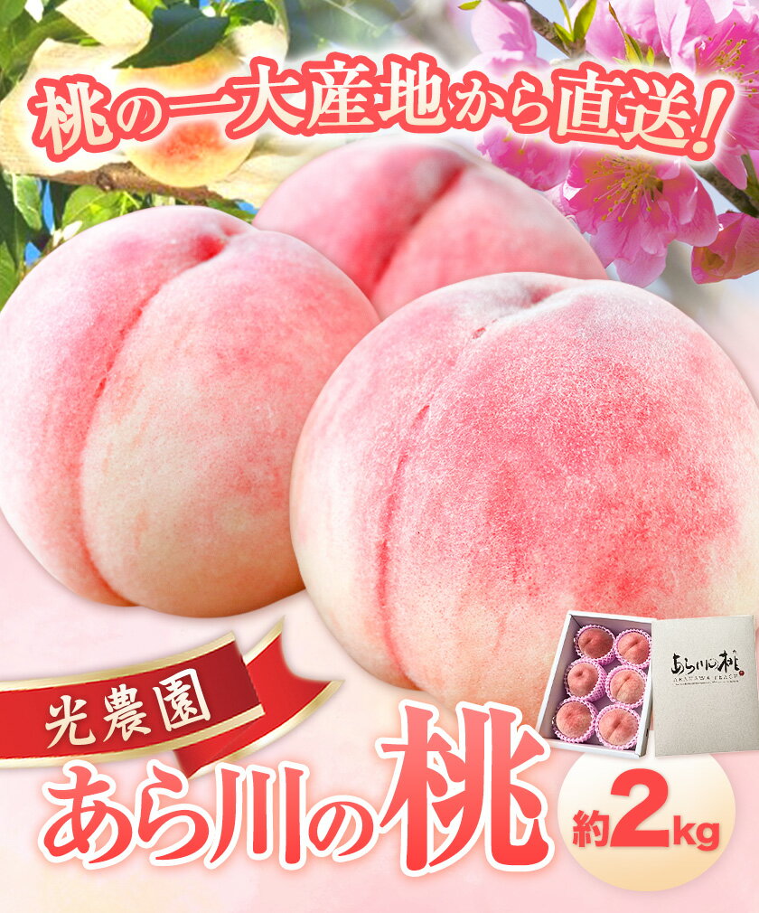 【ふるさと納税】【先行予約】あら川の桃 約2kg 光農園《6月末-8月末頃出荷》和歌山県 紀の川市 桃 もも モモ 日川白鳳 八幡白鳳 白鳳 なつおとめ 川中島白桃 あら川 黄金桃 つきかがみ 幸茜 さくら
