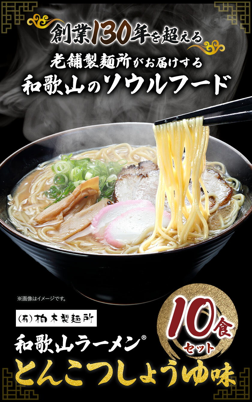 【ふるさと納税】 和歌山ラーメン 豚骨醤油 2食入り×5個 計10食 セット 有限会社柏木製麺所 《90日以内に出荷予定(土日祝除く)》 和歌山県 紀の川市 ラーメン 和歌山ラーメン とんこつ 豚骨 しょうゆ 醤油 10食