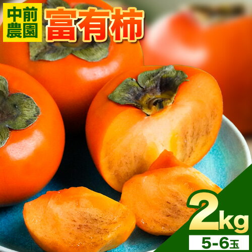 [先行予約]濃厚!富有柿2kg 中前農園[2024年11月上旬-12月中旬頃より出荷予定] 和歌山県 紀の川市 柿 カキ かき 富有柿