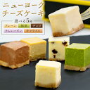 【ふるさと納税】ニューヨーク チーズケーキ 16個入り (1箱)《30日以内に出荷予定(土日祝除く)》和歌山県 紀の川市 サクセム株式会社 チーズ ケーキ クリームチーズ プレーン 抹茶 チョコ ラムレーズン キャラメル キューブ