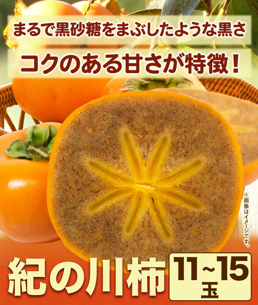 【ふるさと納税】紀の川柿 11-15玉入 約4kg ときわオンライン【先行予約】《2025年10月上旬-12月中旬頃出荷》和歌山県 紀の川市 平核無柿 ひらたねなしがき