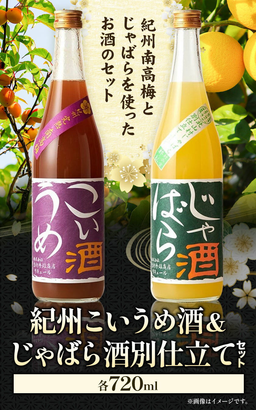 【ふるさと納税】紀州こいうめ酒＆じゃばら酒別仕立てセット 720ml×各1本 酒のねごろっく 《90日以内に出荷予定(土日祝除く)》和歌山県 岩出市 酒 梅酒 リキュール 飲み比べ 紀州 こいうめ酒 じゃばら酒別仕立て 720ml 1440ml 送料無料