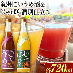 【ふるさと納税】紀州こいうめ酒＆じゃばら酒別仕立てセット 720ml×各1本 酒のねごろっく 《90日以内に出荷予定(土日祝除く)》和歌山県 岩出市 酒 梅酒 リキュール 飲み比べ 紀州 こいうめ酒 じゃばら酒別仕立て 720ml 1440ml 送料無料