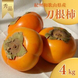 【ふるさと納税】 【☆令和7年産☆先行予約】 刀根柿【秀品】約 4kg 【2025年9月下旬~10月上旬に順次発送致します。】《 レビューキャンペーン 実施中 ! 》/ 和歌山県 紀美野町 2L~4L 種なし カキ 柿 甘い 美味しい 秋の味覚