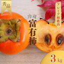 【ふるさと納税】 《受付は1月15日まで!》冷蔵 富有柿 約 3kg (8個~10個入り) 秀品〈プレミア和歌山認定品〉《 レビューキャンペーン 実施中 ! 》【2025年12月上旬~2026年2月上旬に順次発送致します。】/ 富有柿 和歌山 和歌山県 柿 カキ 3kg