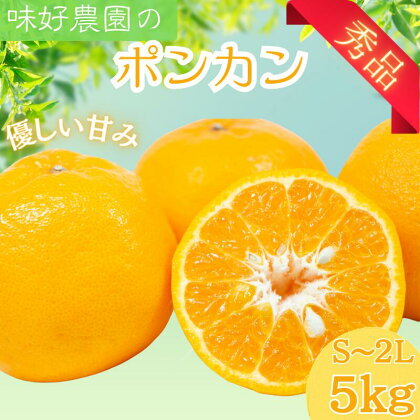 【S~2Lのサイズおまかせ】秀品 ポンカン 5kg 【2025年1月下旬から2025年2月中旬頃に順次発送】＜味好農園＞ / 柑橘 和歌山県 有機 みかん ミカン