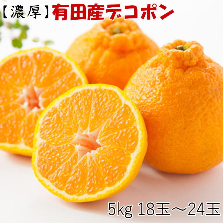 [お味濃厚]紀州有田産のデコポン 約5kg (18玉〜24玉入り・青秀以上) ※2026年2月中旬〜2026年3月中旬頃順次発送(お届け日指定不可) / みかん デコポン 不知火 柑橘 フルーツ くだもの 果物 不知火 和歌山 有田みかん 有田