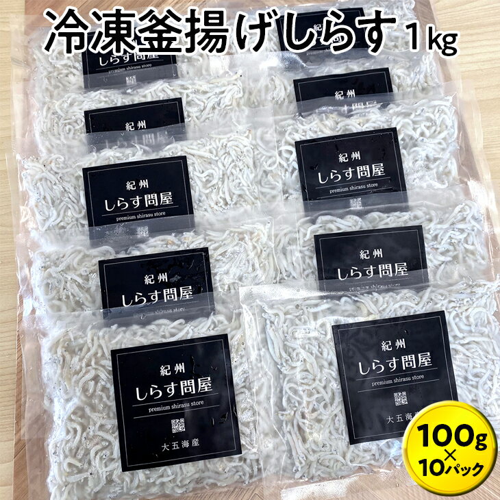 【ふるさと納税】冷凍釜揚げしらす1kg（100g×10パック）｜シラス 厳選 小分け 冷凍便※離島への配送不可