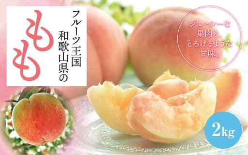 【ふるさと納税】フルーツ王国 和歌山 の 桃 約2kg(fr-06)_ 先行予約 2025年6月中旬~7月下旬頃発送【MS107】 【ふるさと納税】フルーツ王国 和歌山 の 桃 約2kg(fr-06)_ 先行予約 2025年6月中旬~7月下旬頃発送【MS107】