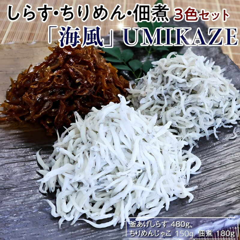 【ふるさと納税】しらす・ちりめん・佃煮3色セット「海風」 umikaze