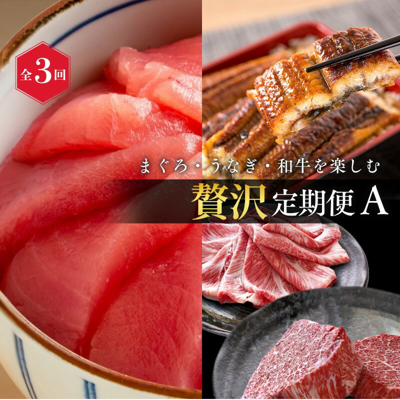 【ふるさと納税】【定期便 全3回】紀州和歌山うまいもんセットA（生まぐろ・うなぎ蒲焼・熊野牛）【UT125】 | 魚 お魚 さかな 肉 お肉 にく 食品 人気 おすすめ 送料無料