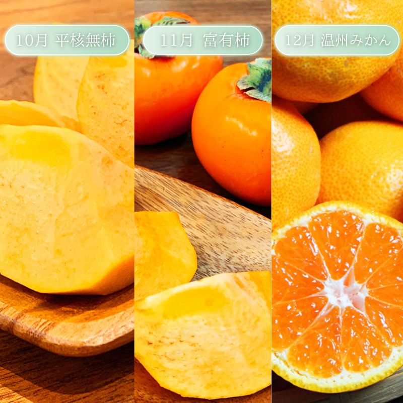 【ふるさと納税】 【10・11・12月 全3回】和歌山産 みかんと柿のお楽しみ 定期便 【魚鶴】【UT111】 | フルーツ 果物 くだもの みかん 柿 食品 人気 おすすめ 送料無料