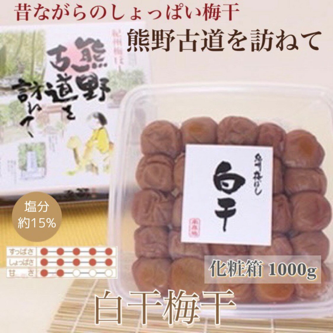 【ふるさと納税】【贈答用】紀州南高梅 白干梅干し 1000g 化粧箱入 【US8】【準備でき次第、順次発送】 | 梅干 食品 加工食品 人気 おすすめ 送料無料