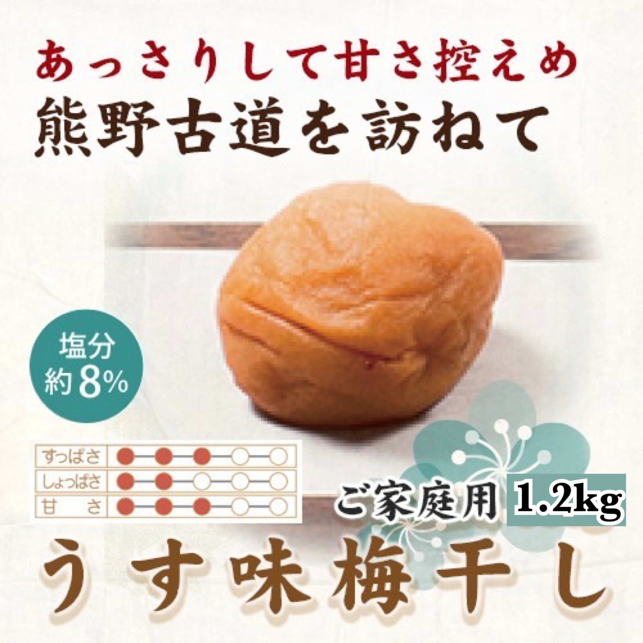 【ふるさと納税】【ご家庭用】紀州南高梅 うす味梅 1.2kg 【US17】【準備でき次第、順次発送】 | 梅干 食品 加工食品 人気 おすすめ 送料無料