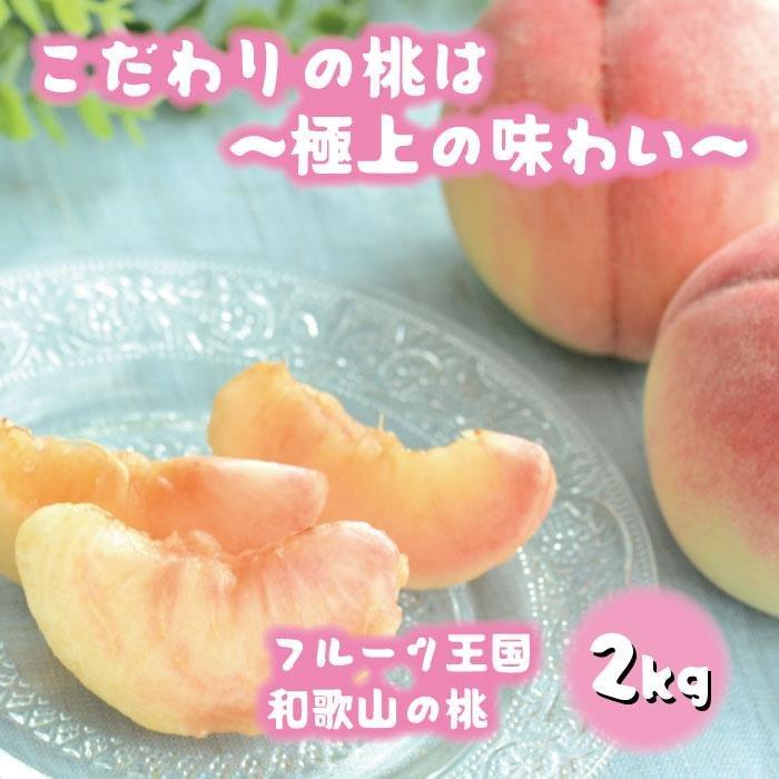 フルーツ王国　和歌山の桃　約2kg（fr-06）【先行予約】【夏の美味】【発送時期：2024年6月中旬から7月下旬】 | もも 桃 モモ 2kg 甘い ジューシー ふるさと納税 和歌山 先行予約 果物 品種 送料無料 産地直送 絶品 濃厚 特産品 名産品