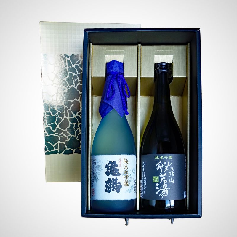 【ふるさと納税】 大吟醸亀鶴＆純米吟醸聖 720ml×2本セット ご進物に! 【HS2】