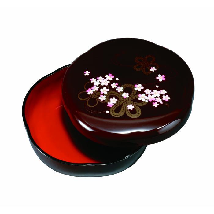 6.0寸 桜菓子器 溜 花結び