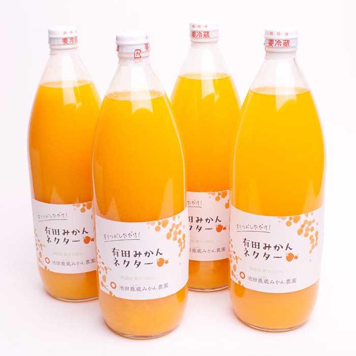 16位! 口コミ数「0件」評価「0」とろり みかんネクター1000ml×4本【無添加100%ストレートジュース】【有田みかんジュース】 | フルーツ 果物 くだもの 食品 人気･･･ 