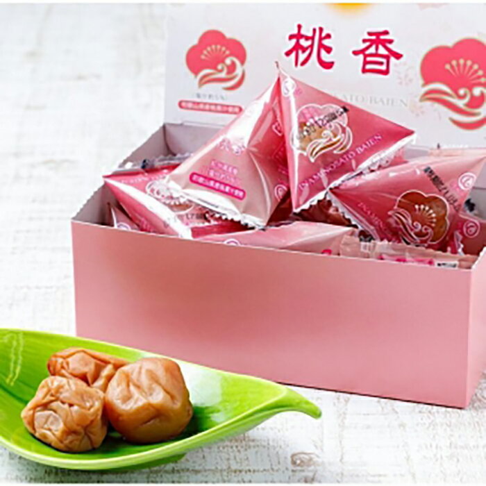 【ふるさと納税】紀州南高梅　桃風味梅干（桃香）テトラピロー　12個入り | 和歌山 南高梅 梅 うめ ウメ 梅干し 梅干 お取り寄せグルメ ご飯のお供 ご飯の友 ごはんのおとも ご飯のおとも ごはんのお供 漬け物 つまみ おつまみ 酒のつまみのサムネイル