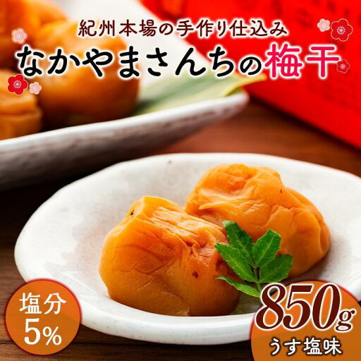 【ふるさと納税】なかやまさんちの梅干 うす塩味塩分5% (850g×1箱) | 梅ぼし うめぼし うめ干し うめ 南高梅 蜂蜜 ご飯 ごはん おにぎり 国産 お取り寄せ グルメ 人気 おすすめ ギフト 美味しい うまい 朝食 お弁当 和歌山県 高野町 なかやまさんち 【ふるさと納税】なかやまさんちの梅干 うす塩味塩分5% (850g×1箱) | 梅ぼし うめぼし うめ干し うめ 南高梅 蜂蜜 ご飯 ごはん おにぎり 国産 お取り寄せ グルメ 人気 おすすめ ギフト 美味しい うまい 朝食 お弁当 和歌山県 高野町 なかやまさんち