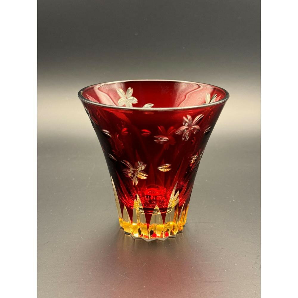 [選べるカラー]KR-038富士 | 食器 コップ グラス ガラス 切子ガラス 工芸品 クラフト 民芸 人気 おすすめ 送料無料