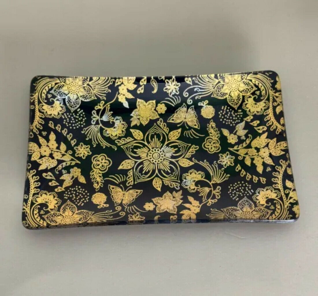 角小皿 花舞 漆黒 [NF132] | 食器 パーティ 漆器 工芸品 クラフト 民芸 人気 おすすめ 送料無料 ギフト プレゼント 贈り物