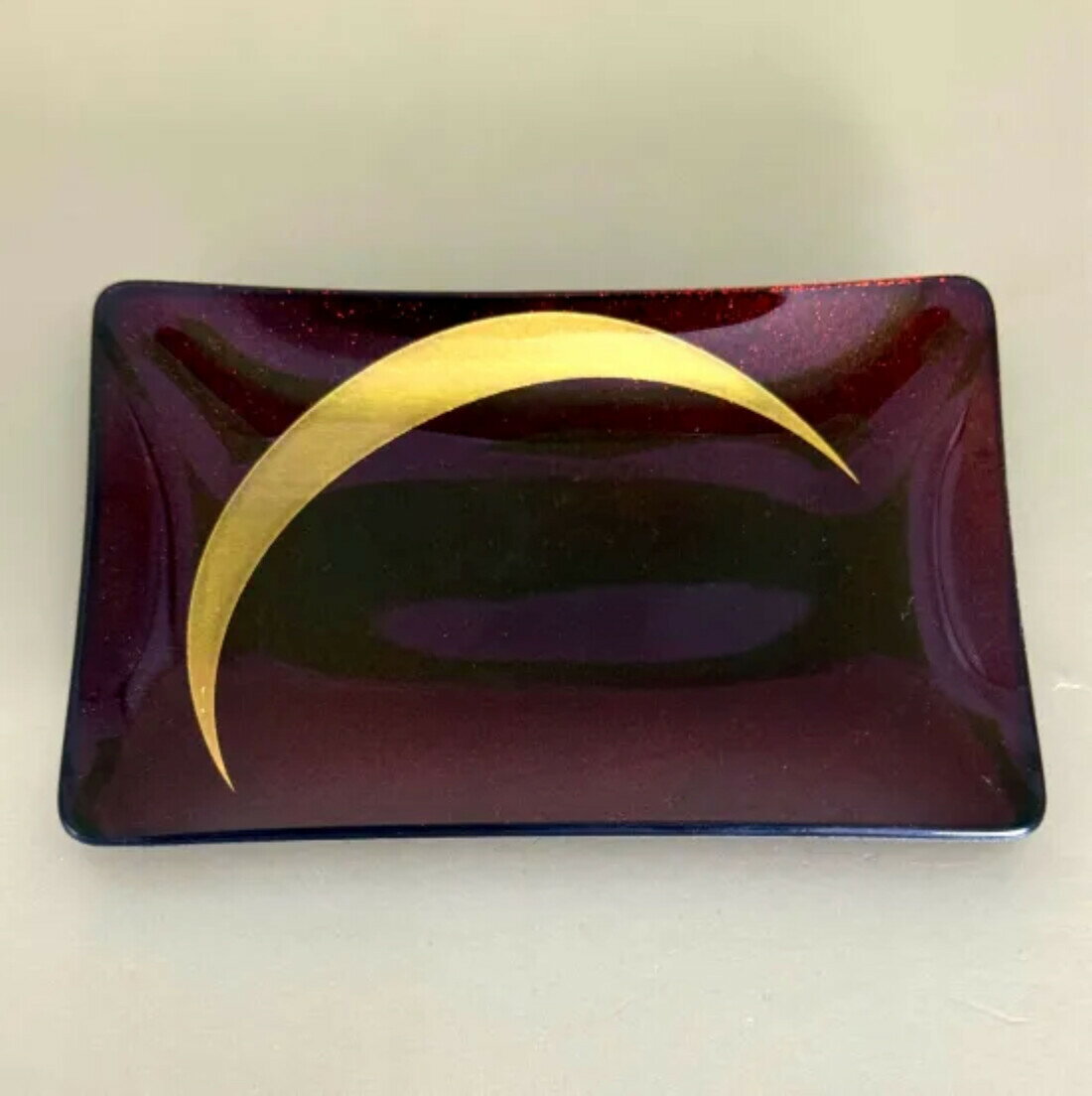 角小皿 三日月 梨地赤溜 [NF135] | 食器 パーティ 漆器 工芸品 クラフト 民芸 人気 おすすめ 送料無料 ギフト プレゼント 贈り物