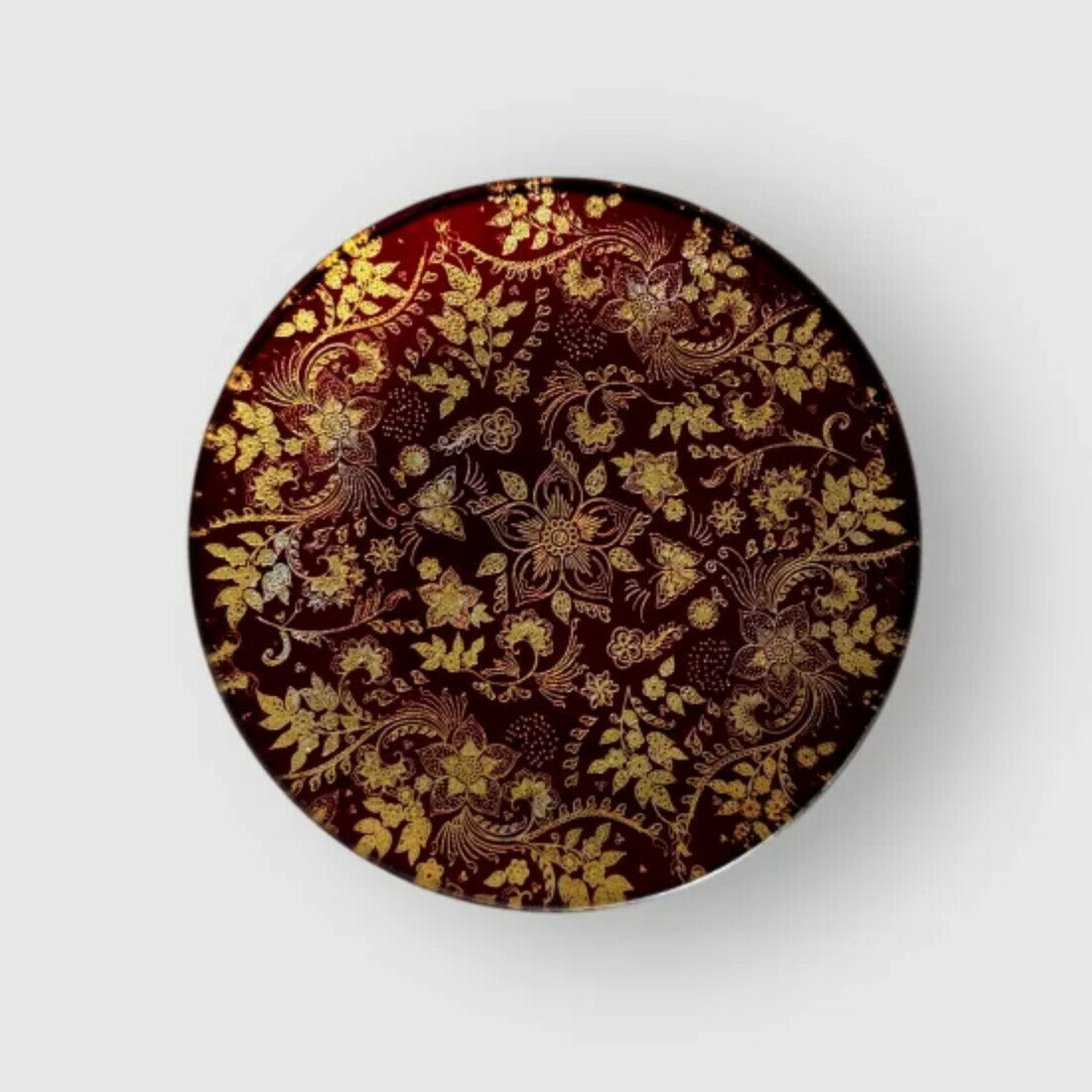 丸小皿 花舞 赤溜 [NF149] | 食器 パーティ 漆器 工芸品 クラフト 民芸 人気 おすすめ 送料無料 ギフト プレゼント 贈り物