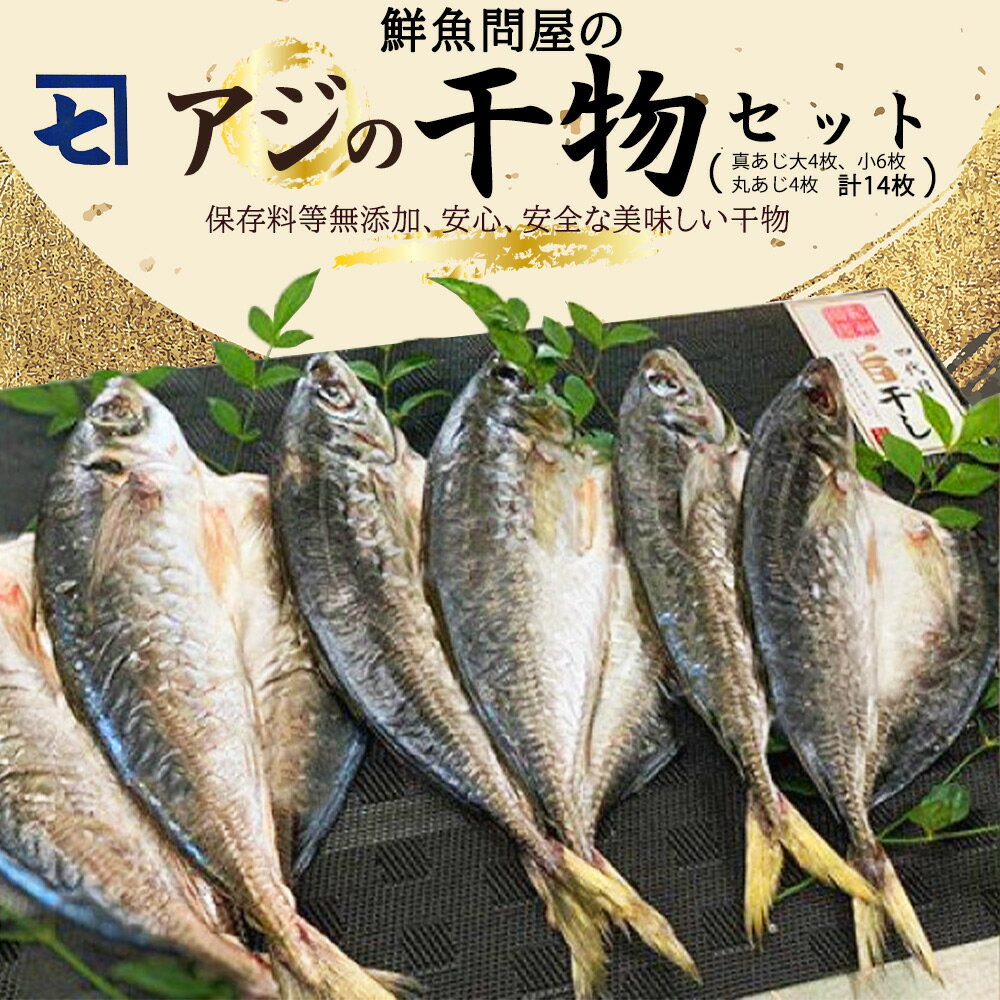 【ふるさと納税】鮮魚問屋の アジの 干物セット (真あじ大4枚 真あじ小6枚 丸あじ4枚)【魚 干物セット ..