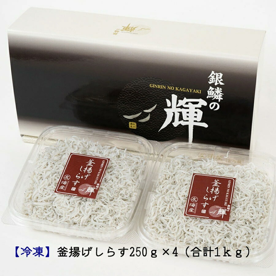 【ふるさと納税】紀州湯浅湾直送！茹でたて釜揚げしらす 1kg（250g×4パック入）【冷凍】