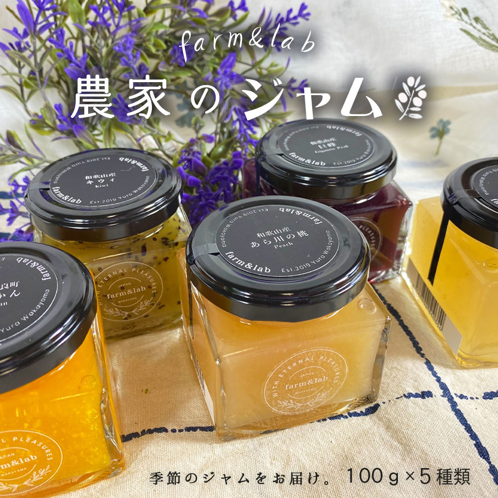 【ふるさと納税】和歌山産 果実のジャムセット （100g×5個）【ジャム 送料無料 ジャム食べ比べ ジャム詰め合わせ ジャム ギフト おしゃれ かわいい】