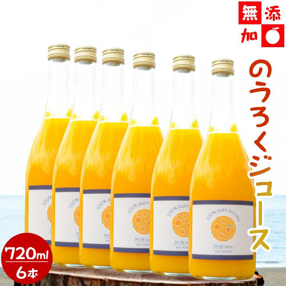 【ふるさと納税】【6本セット】和歌山県産 のうろくジュース 720ml ×6本【添加物・保存料不使用】