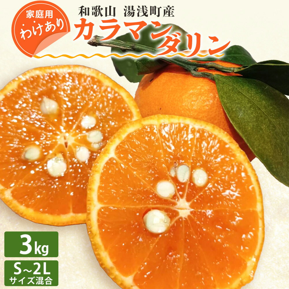 【ふるさと納税】【訳あり 家庭用】和歌山 湯浅町産 カラマンダリン 3kg（S～2Lサイズ混合）＜2025年4月発送＞