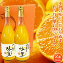 【ふるさと納税】【限定】 有田みかん 果汁100% ジュース「味皇」720ml×2本【和歌山 ミカンジュース ストレート 果汁100%】