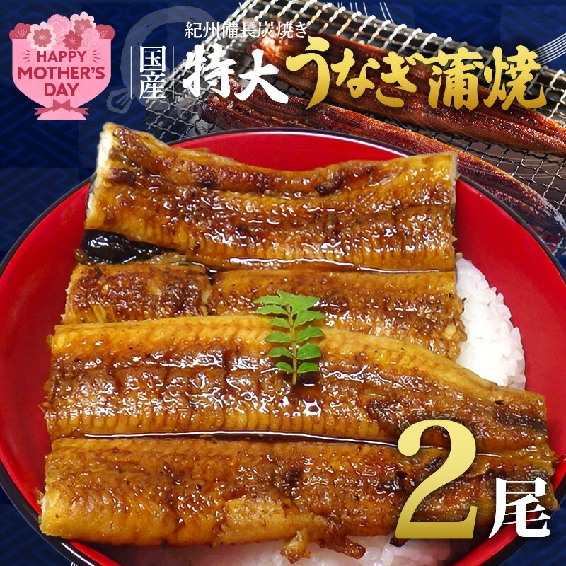 【ふるさと納税】紀州備長炭焼き 特大 うなぎ 蒲焼き(国産) 200g×2尾【鰻 ウナギ 丑の日 土用 蒲焼き 関西風 冷凍】