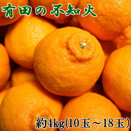 【濃厚】有田の 不知火 約4kg（10玉～18玉おまかせ）【でこぽん デコポン しらぬい 不知火 柑橘】