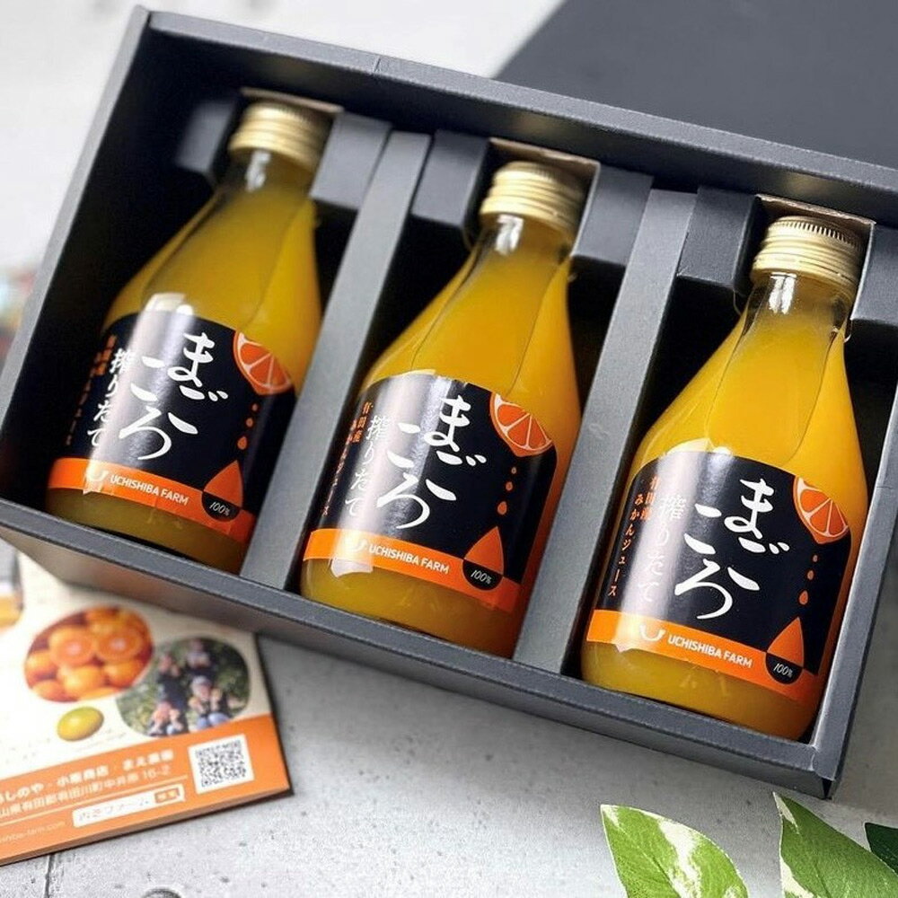 【ふるさと納税】【まごころ搾りたて】有田みかん100％ジュース 180ml 3本 化粧箱