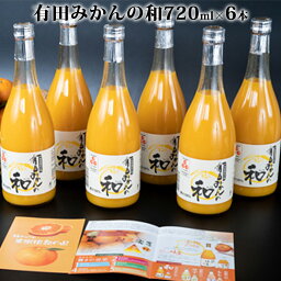 【ふるさと納税】有田みかんの和 720ml×6本入