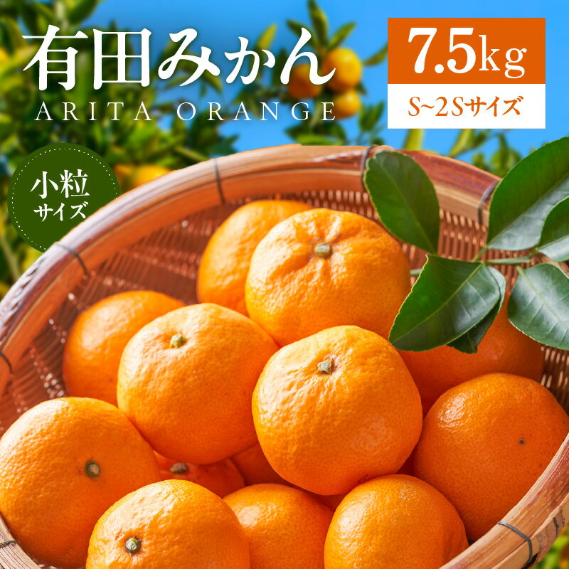【ふるさと納税】みかん 有田みかん 7.5kg 小粒 S～2Sサイズ 自信作 専用箱入り 高品質 大手スーパーギフト青果部門30年連続1位 高評価 こだわり 岩内農園 豊味の会 和歌山県 湯浅町 有田地方 お取り寄せ 送料無料のサムネイル