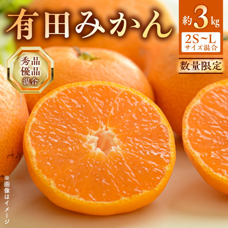 17位! 口コミ数「153件」評価「4.16」【先行予約】 数量限定 期間限定 有田みかん 3kg 2S ～ Lサイズ 混合 秀品 優品 約 30個 前後 紀州 有田 みかん 温州みかん･･･ 