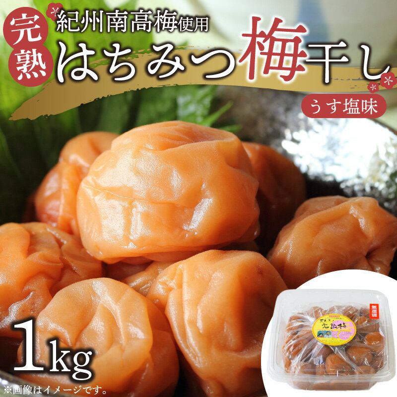 【ふるさと納税】紀州南高梅 使用 はちみつうす塩味 完熟 梅干し 無選別 1kg【梅干 うめぼし 南高梅 はちみつ梅 蜂蜜 和歌山】