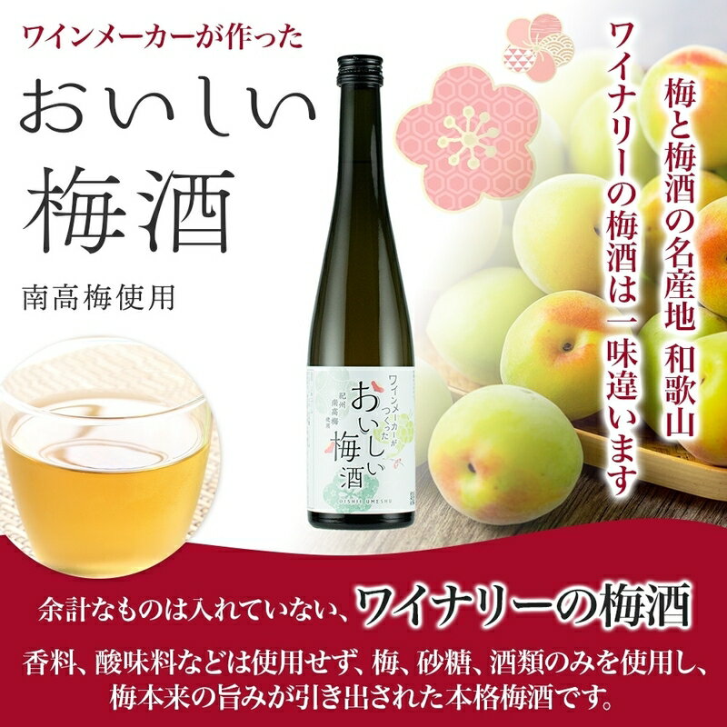 【ふるさと納税】【限定】 梅酒 2種 セット 湯浅ワイナリー おいしい梅酒 500ml おいしい梅酒スパークリング 750ml 各1本 計 2本 甘口 12度 肉厚 紀州南高梅 隠し味 白ワイン オンザロック ソーダ割り お酒 酒 リキュール 果実酒 お取り寄せ 和歌山県 湯浅町 送料無料