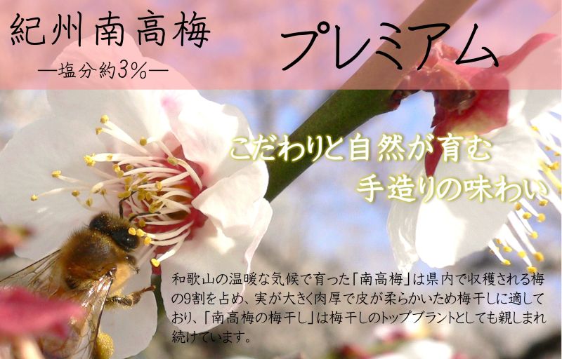【ふるさと納税】紀州 南高梅 プレミアム 塩分 約3％ 選べる サイズ 500g 850g 健康 心がける 最適 減塩 タイプ 梅干し 塩 控え目 スイーツ 感覚 手軽 食べれる 梅習慣 梅 梅肉 食品 加工品 お取り寄せ 和歌山県 湯浅町 送料無料