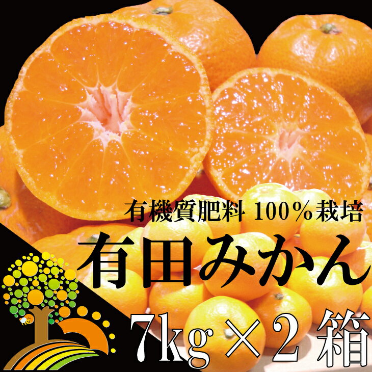 【ふるさと納税】【7kg×2箱】こだわりの有田みかん合計14kg 旬のみかん農家直送《有機質肥料100%》 