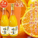 【ふるさと納税】有田みかん果汁100%ジュース「味皇」720ml×2【UT01】 | 飲料 果実飲料 ドリンク 食品 人気 おすすめ 送料無料