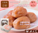 【ふるさと納税】【定期便/2か月ごと/全5回】紀州南高梅プレミアム塩分約3%(850g)