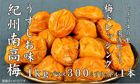 紀州南高梅うすしお味梅干し1kg梅ドレッシング1本 美浜町※離島への配送不可 ふるさと納税 梅干し